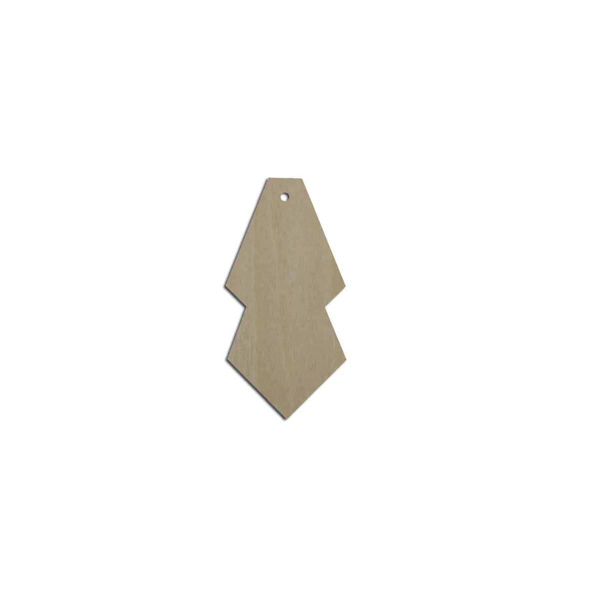 10pcs Laser Cut Unfinished Blank Wood Geometric Rhombus Diamond Cutout Shape Earring Pendant Jewelry Charm Finding