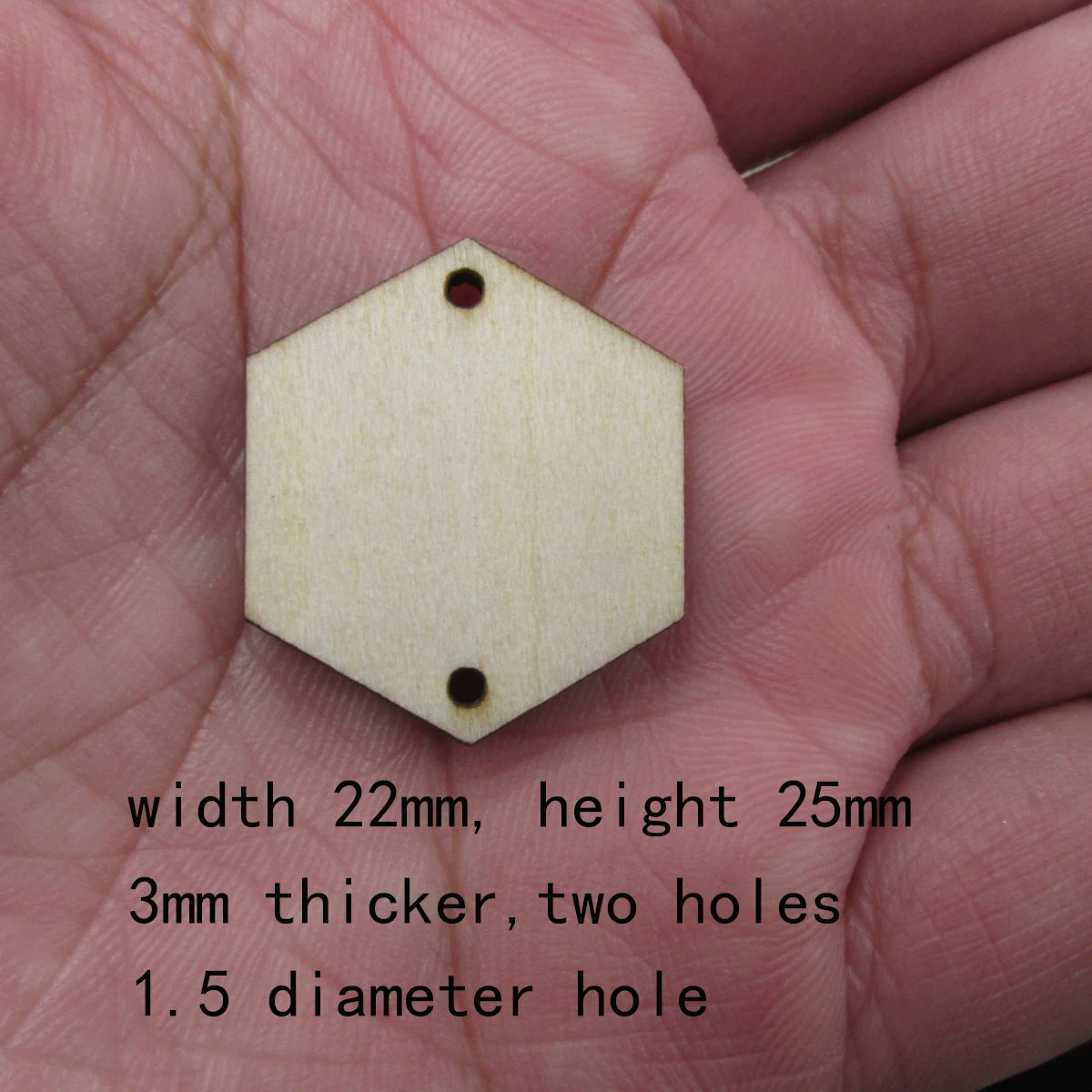 10 Pcs Unfinished Blank Wooden Geometric Hexagon Shape Cutout Plywood Connector Jewelry Finding Supplies For Earrings