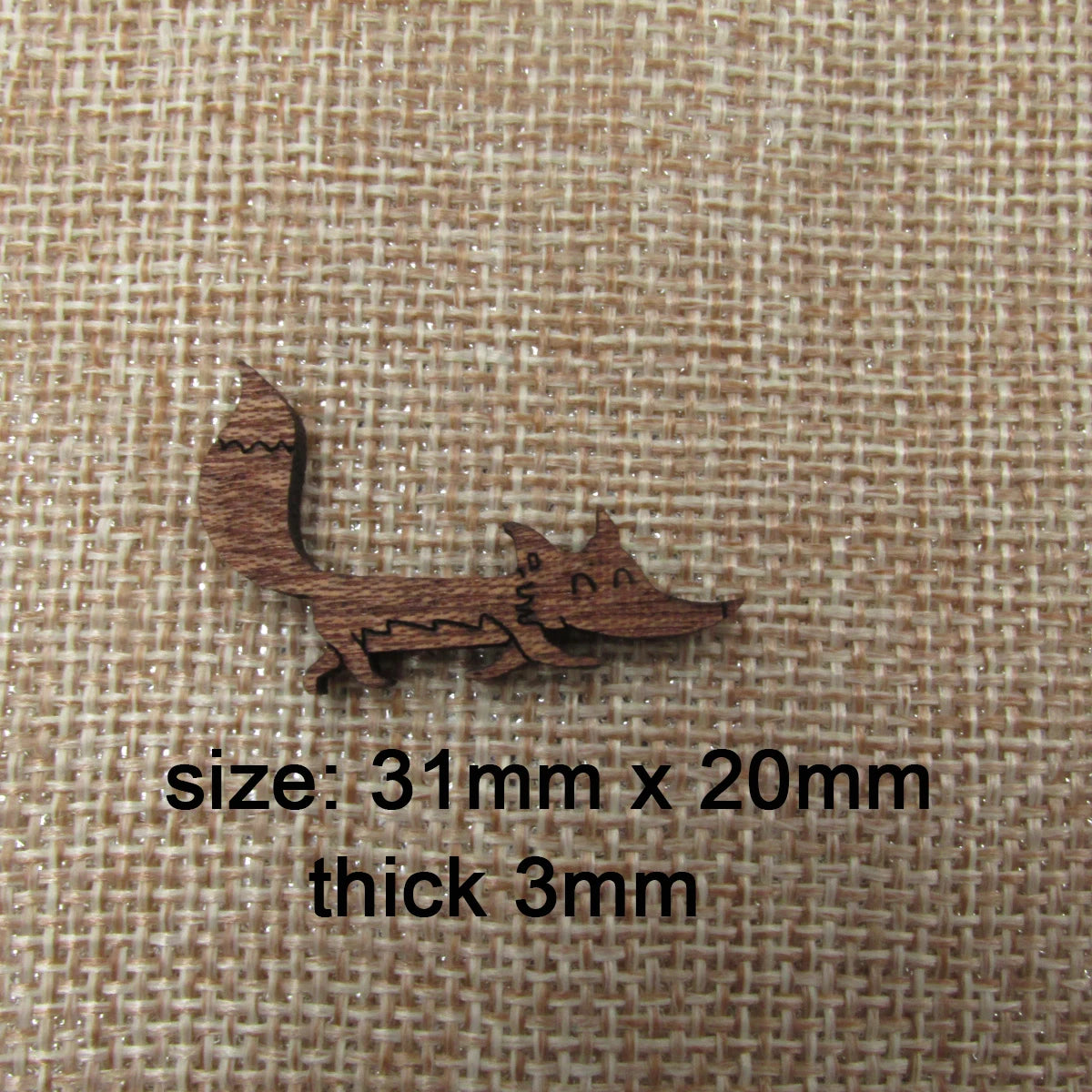 6pcs Unfinished Wooden Prince Fox Blank Charm For Jewelry Making Brooches Earring Pendant Bracelet Necklace Pin
