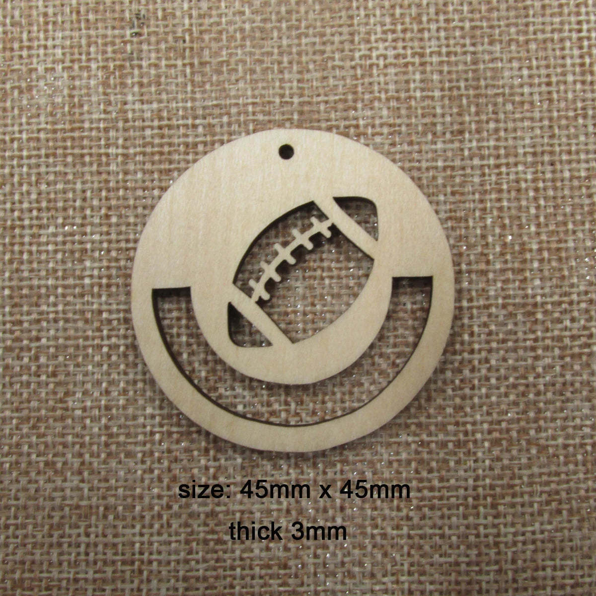10pcs Unfinished Wooden Blanks Sport Macrame Circle Football Basketball Tennis Shape For DIY Earrings Supplies