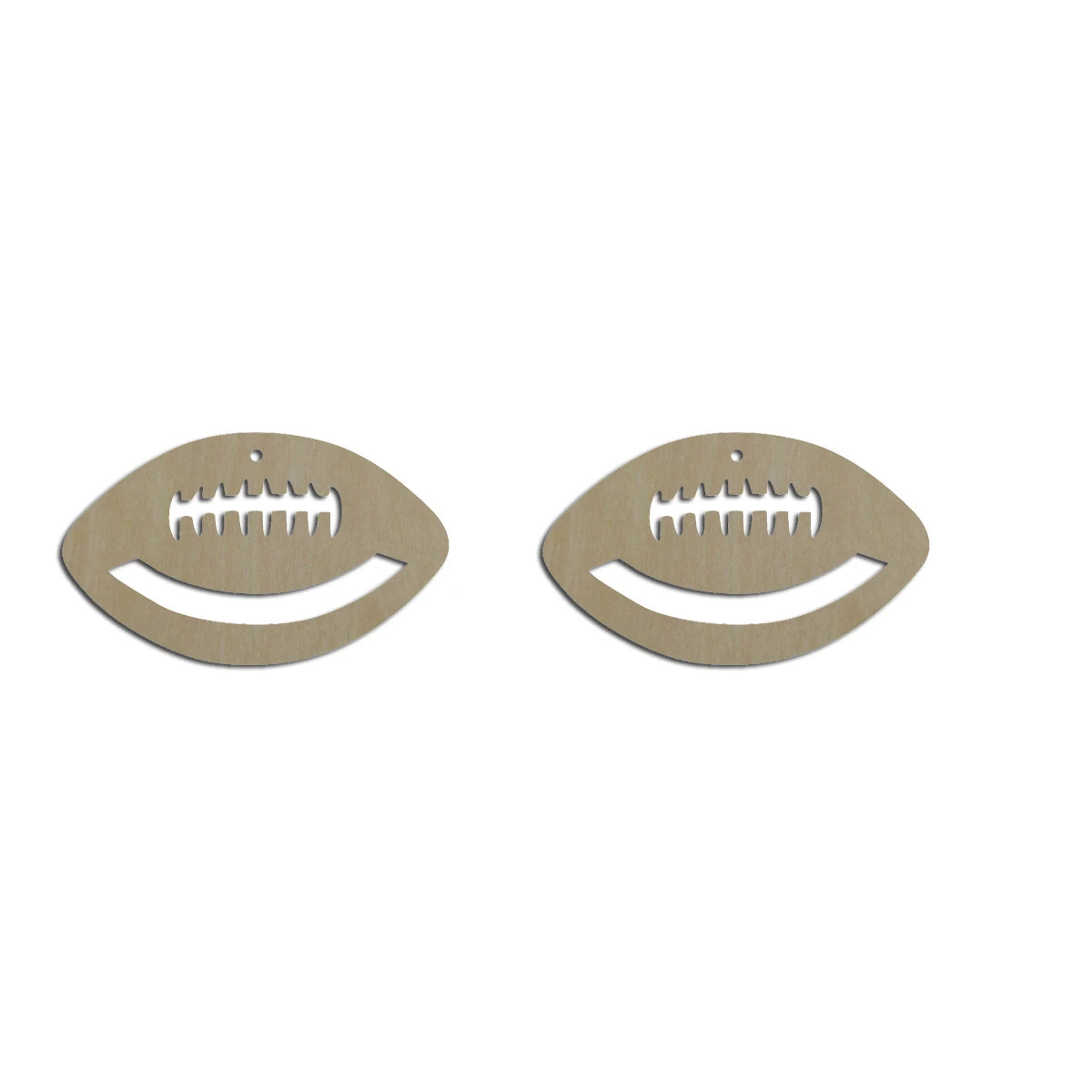 10pcs Unfinished Wood Blanks Sports Football Shape Macrame Earring Part Findings Wholesale For DIY Jewelry Making