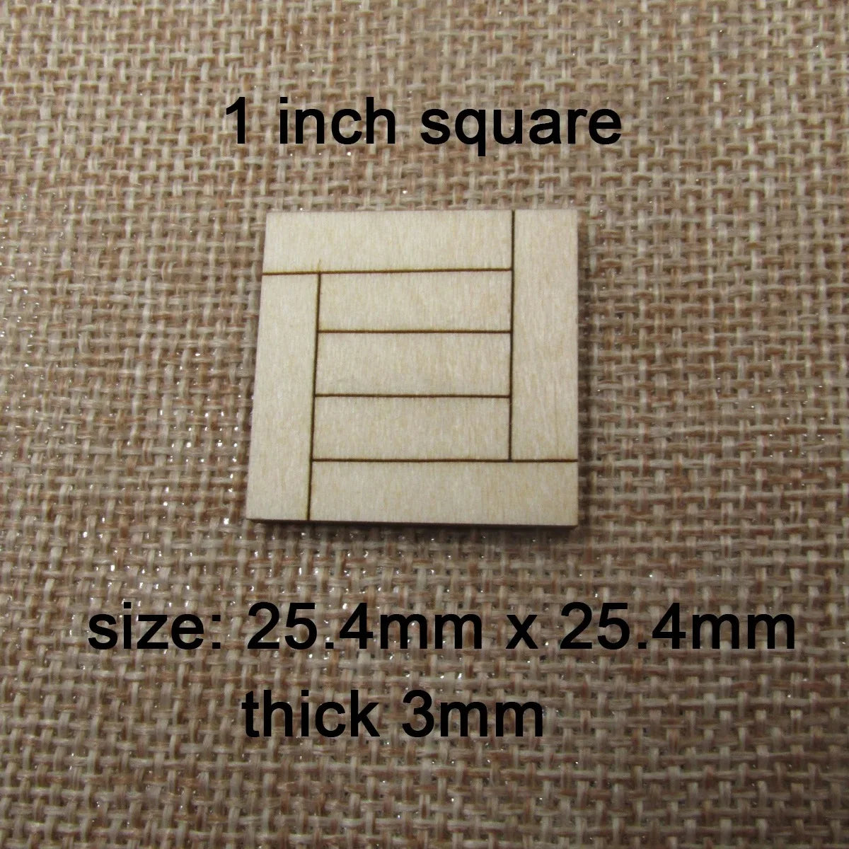 Unfinished Blank Miniature Wooden Tiles, Wood Flooring for Mini DIY Dollhouse, Furniture Crafts, 10Pcs