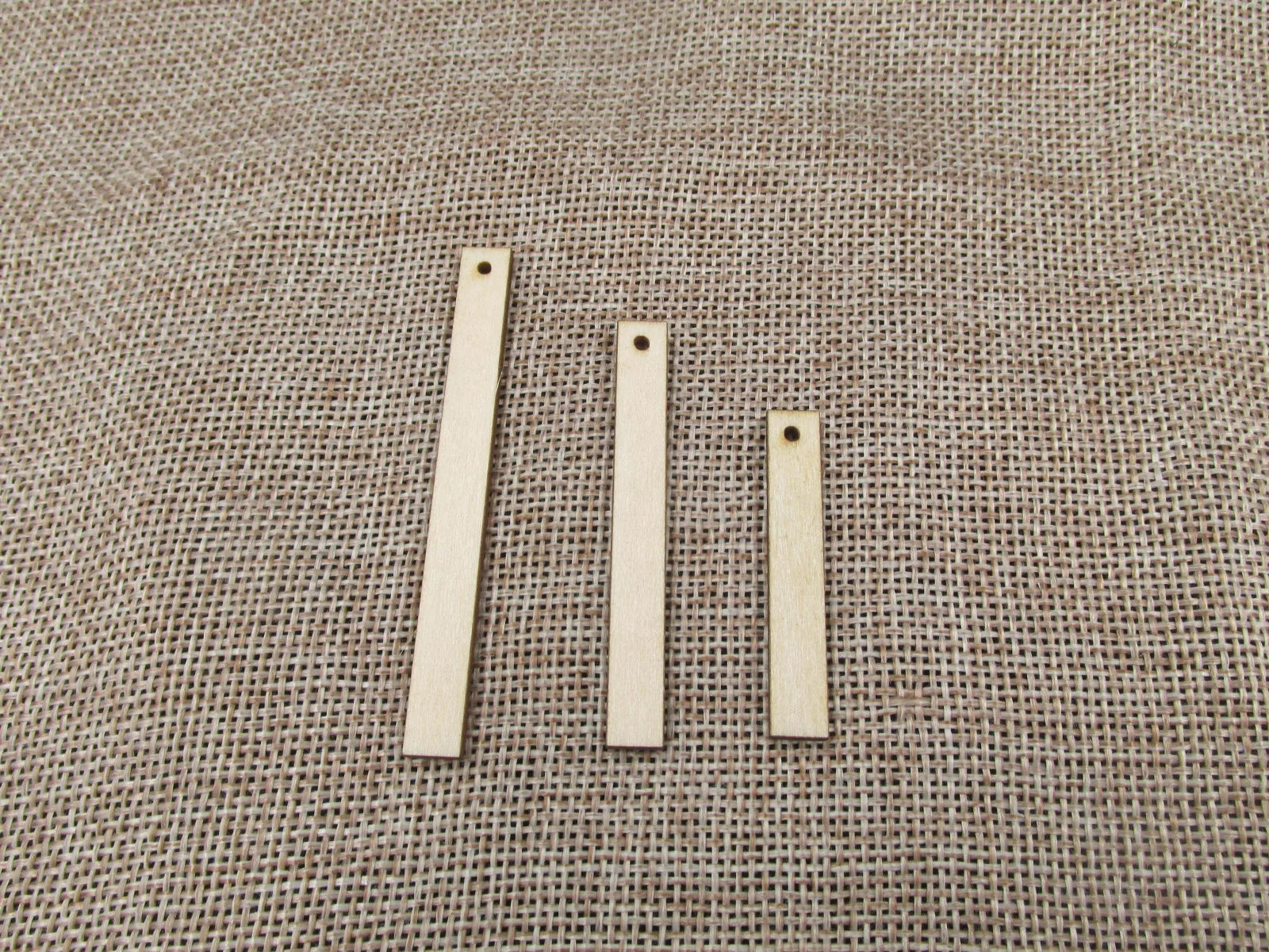 Unfinished Wood Blank Tiny Geometric Long Length Shape Earring Pendant Jewelry Finding For DIY Project Making Kit