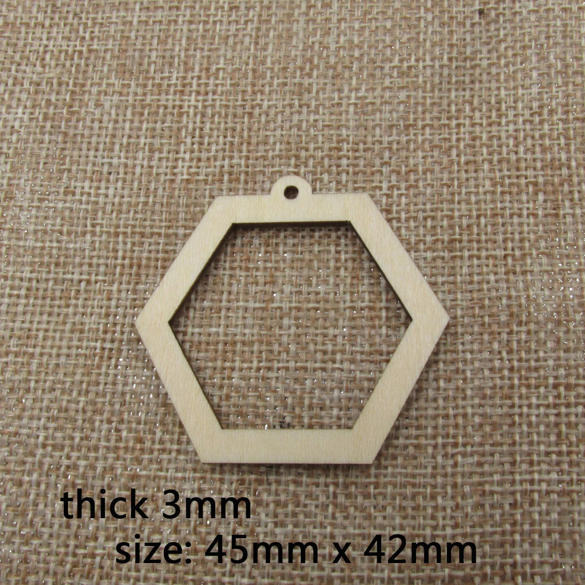 10pcs Unfinished Wooden Blanks Geometric Hexagon Wood Macrame For DIY Earrings Findings Jewelry Supplies