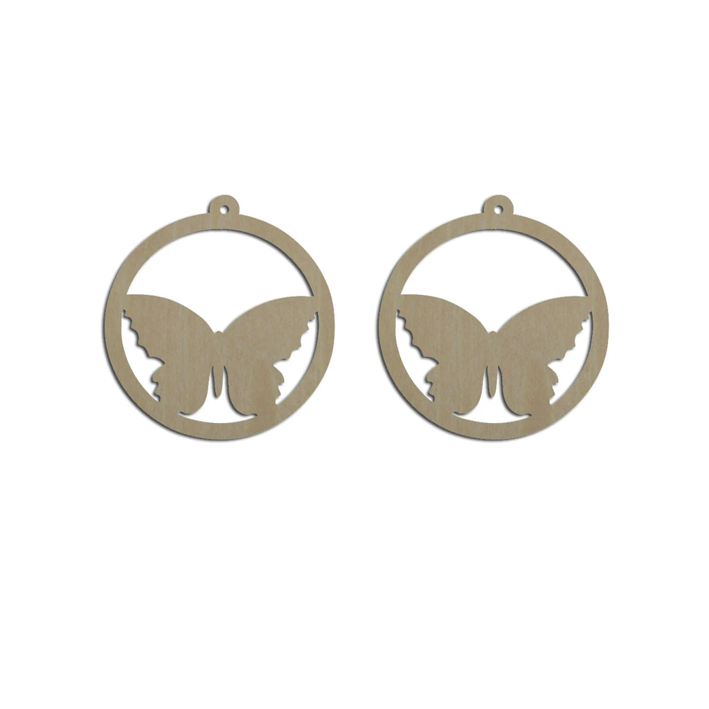 10pcs Unfinished Wood Blanks Butterfly Shape Macrame Earring Part Findings Accessories Wholesale For DIY Jewelry Making