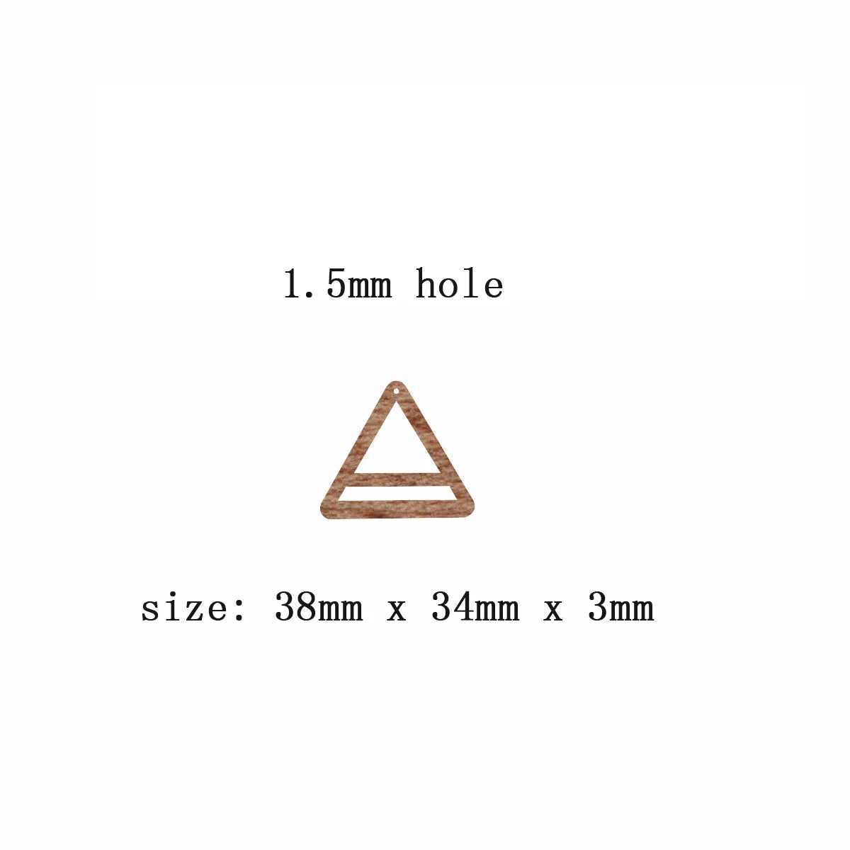 6pcs Unfinished Blank Wooden Geometric Triangle Macrame Wood Earring Charms Pendant for Jewelry Making