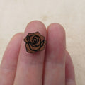 Unfinished Wood Cabochon Flower Icon Laser Cut Engraving For DIY Craft Scrapbook Jewelry Earrings  Charm Pendant Making