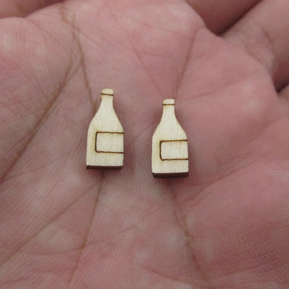 5 Pair Unfinished Blank Wooden Food Drink Ice Cream Cone Cabochon Popsicle Post Wine Bottle Wood Banana Split Earrings Stud
