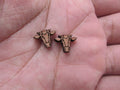 5 Pair Unfinished Wooden Cabochon Blank Animal Horse Charms Jewerly Accessory For DIY Handmade Earring Stud Pin