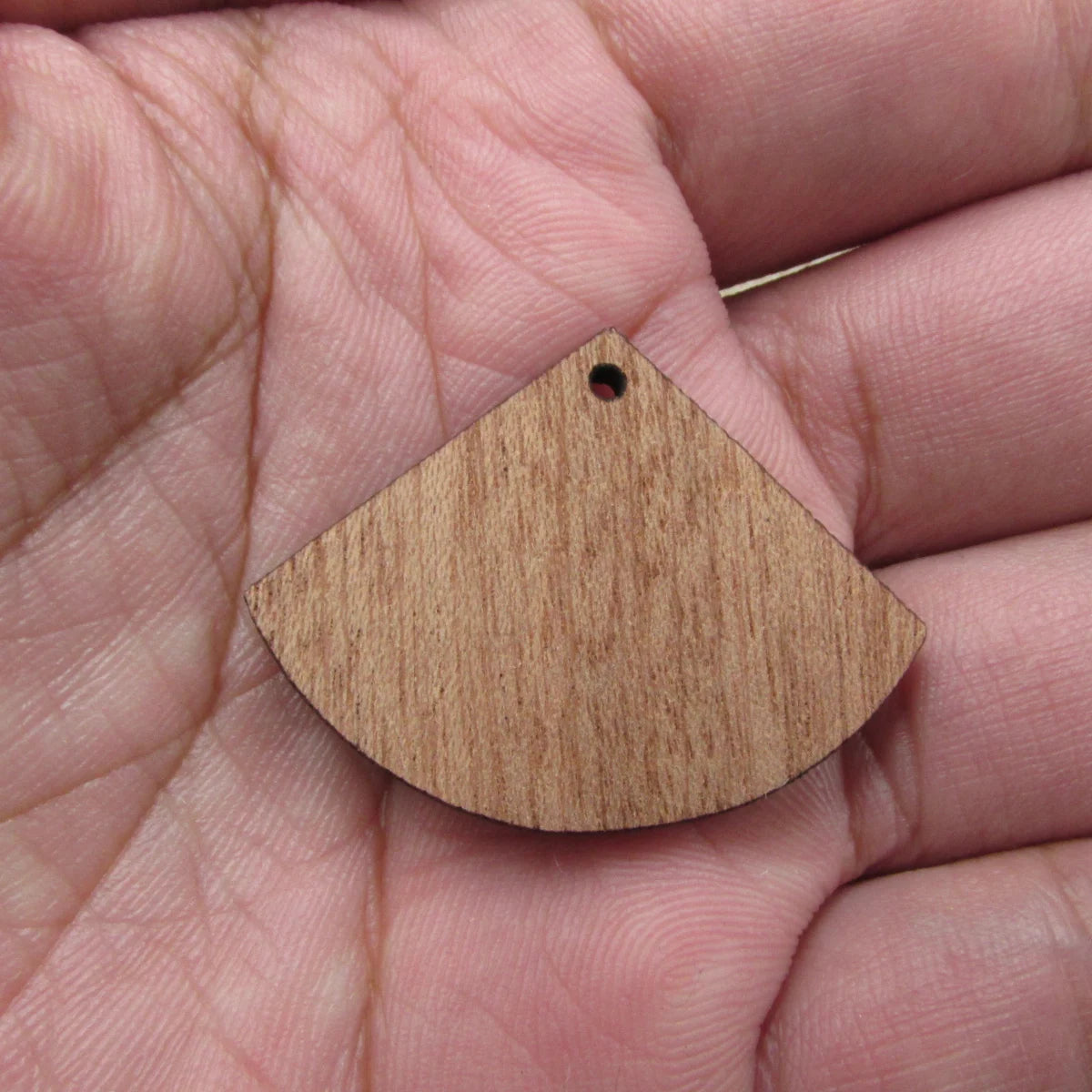 6pcs Unfinished Blank Wooden Circular Sector Fan Wood Shape Cutout Connector For  DIY Necklace Earring Making Jewelry