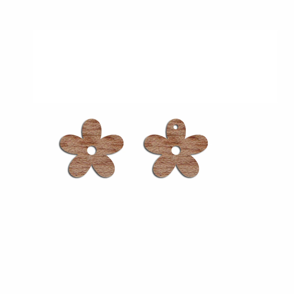 6pcs Unfinished Blank Wooden Flower Charm Connector Pendant for Women Female Jewelry Making DIY Crafting