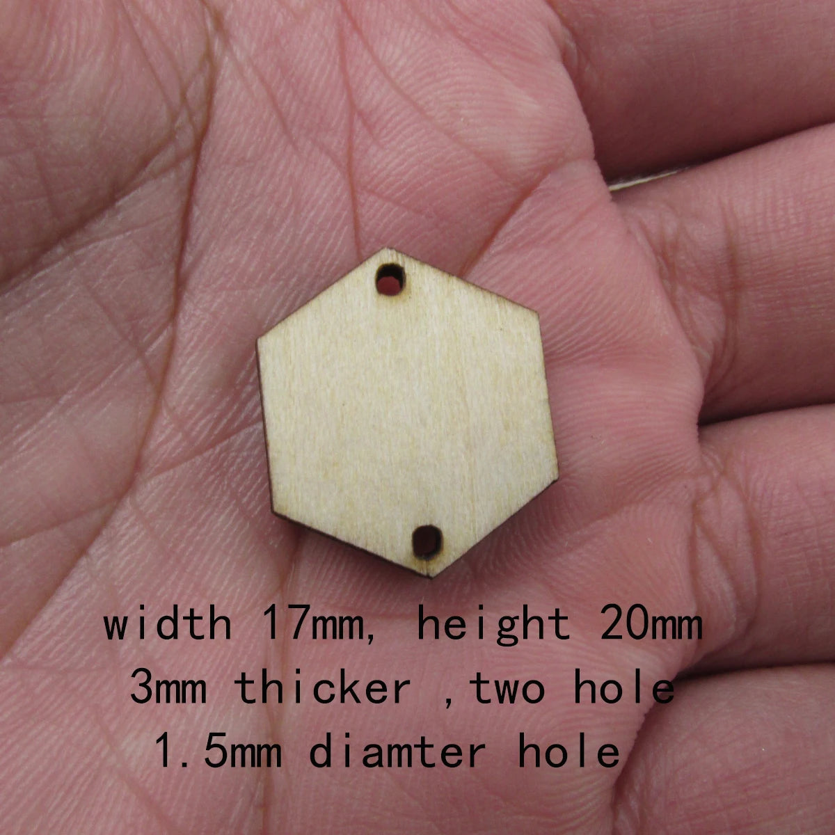 10 Pcs Unfinished Blank Wooden Geometric Hexagon Shape Cutout Plywood Connector Jewelry Finding Supplies For Earrings