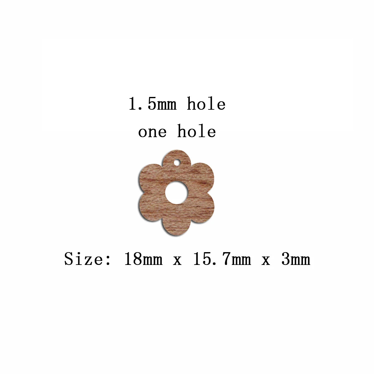 6pcs Unfinished Blank Wooden Daisy Flower Charm Connector Pendant for Women Female Jewelry Making DIY Crafting