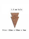 6pcs Unfinished Blank Wooden Double Arrow Shape Wood Drop Earring Charms Pendant for DIY Jewelry Making