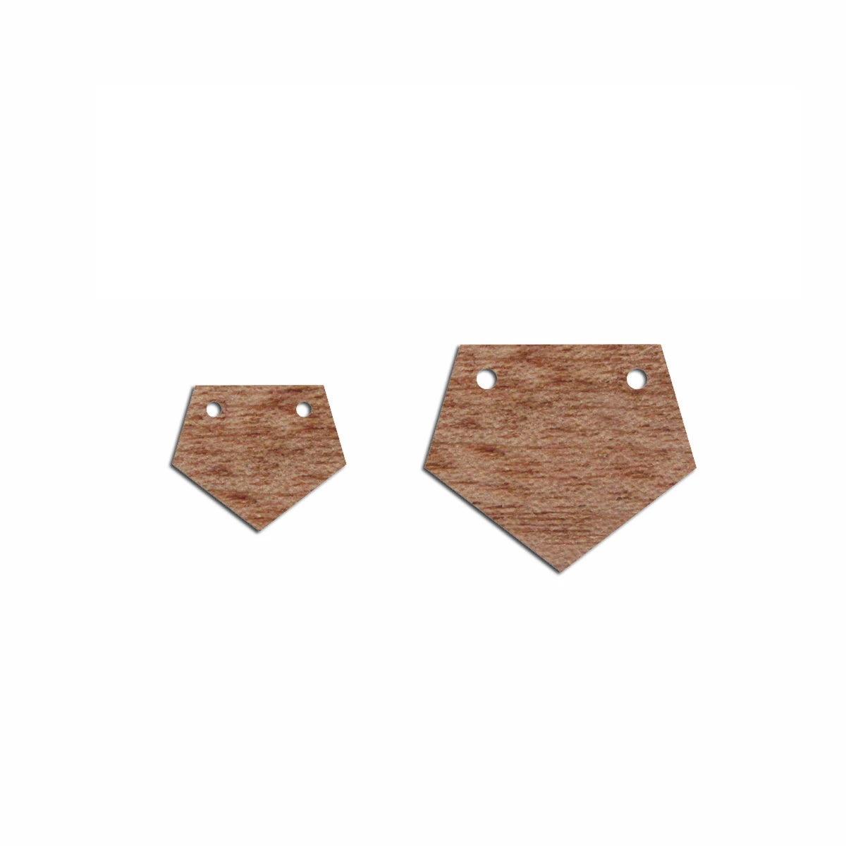 6pcs Unfinished Blank Wooden Half Tie Diamond Shape Earring Charms Connector Pendant for Jewelry Making