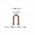 6pcs Unfinished Blank Wooden Three Hole Half Circle Arch Earring Connector Pendant for Women Female Jewelry Making DIY Crafting