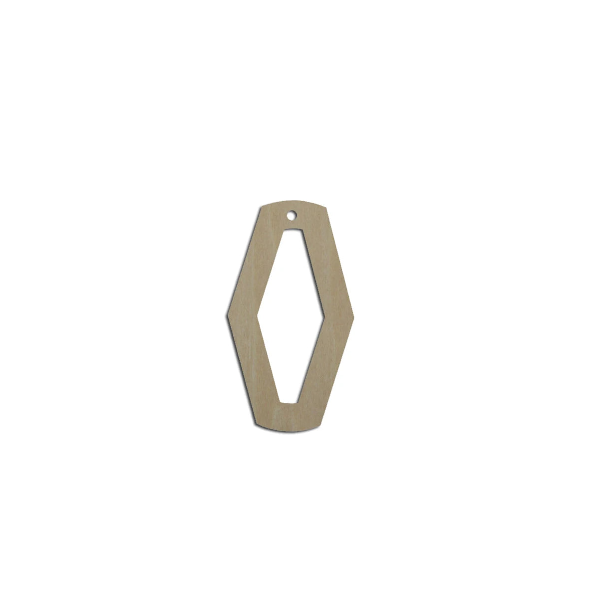 10pcs Unfinished Blank Wood Geometric Rectangle Trapezoid Cutout Shape Earring Pendant Jewelry Charm Finding