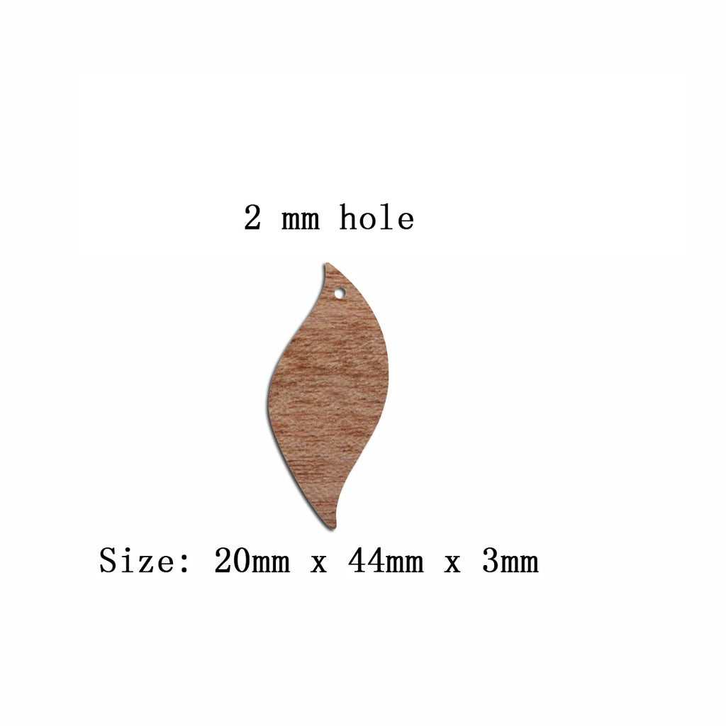 6pcs Unfinished Blank Wooden Swirl Shape Wood Earring Charms Pendant for DIY Jewelry Making