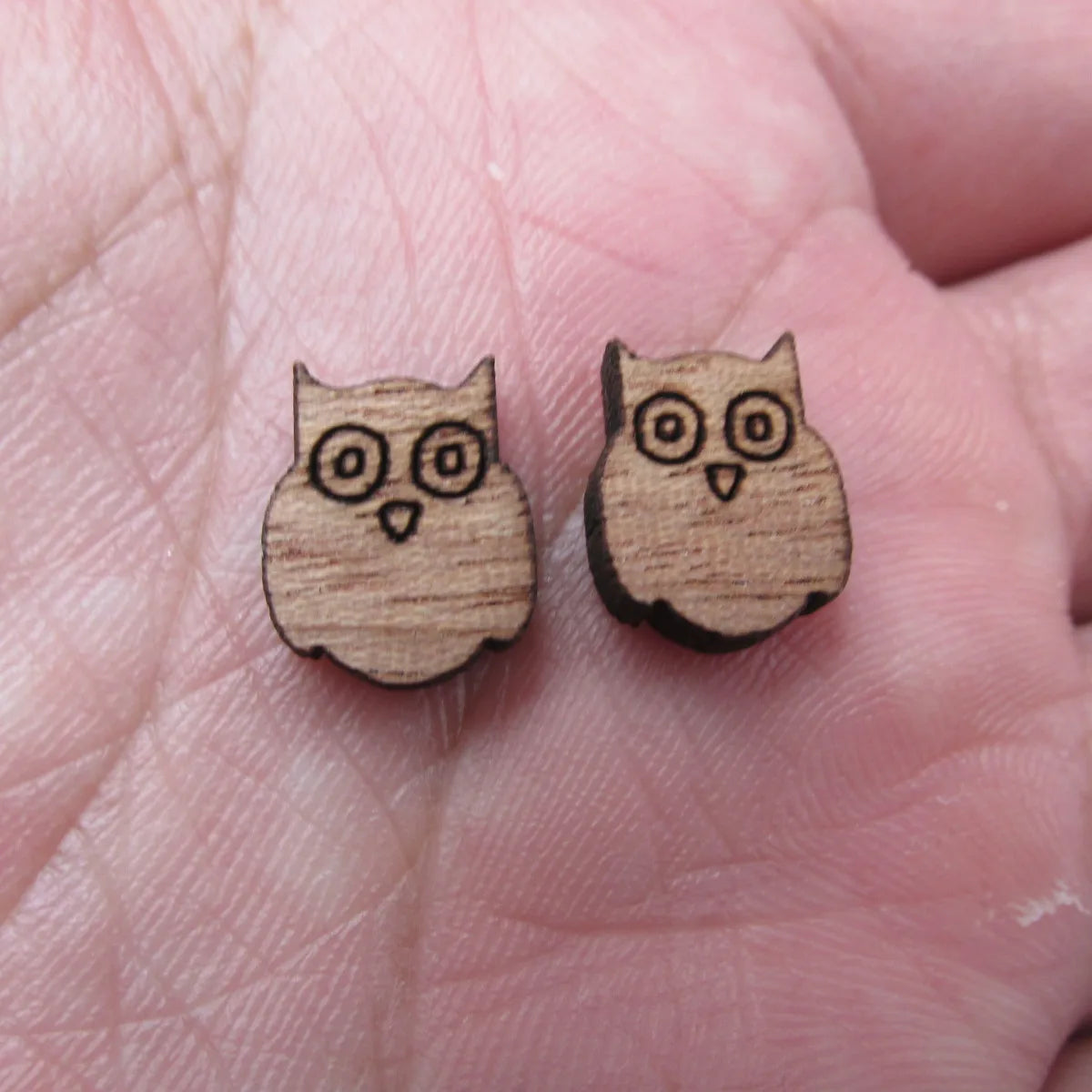 Laser Engraved Unfinished Wood Owl Bird Cabochon Charms Perfect For DIY Craft  Earring Stud  Jewerly Accessory