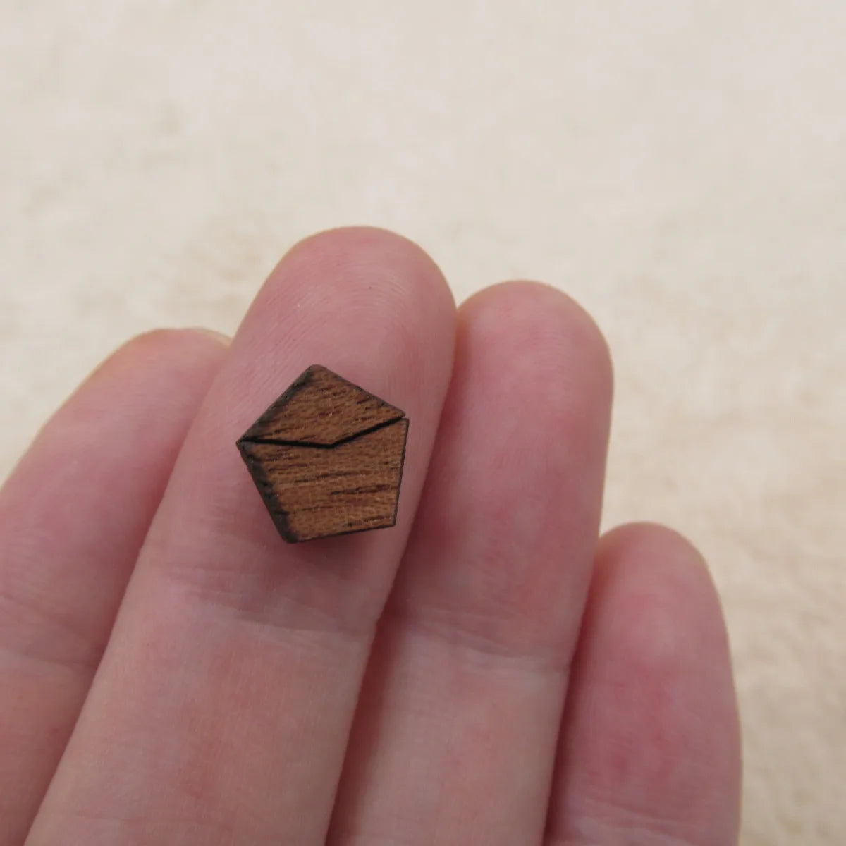 Geometric PENTAGON WOOD CUTOUT Laser Cut Mini Pentagon Shapes Could Be Hand Painted For  Earring Stud  -Jewerly Supplier