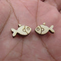 5 Pair Unfinished Blank Wooden Menorah Sombrero Hat Cabochon Dreidel Hanukkah Gefilte Boho Post Wood Earrings Stud