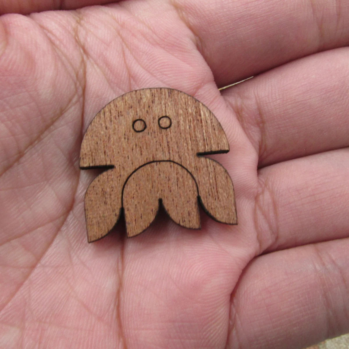 3 Pair Unfinished Under the Sea Ocean Animal Wooden Jellyfish Shape Cutout For Brooches Pin Magnet Pendant Jewerly Diy Making