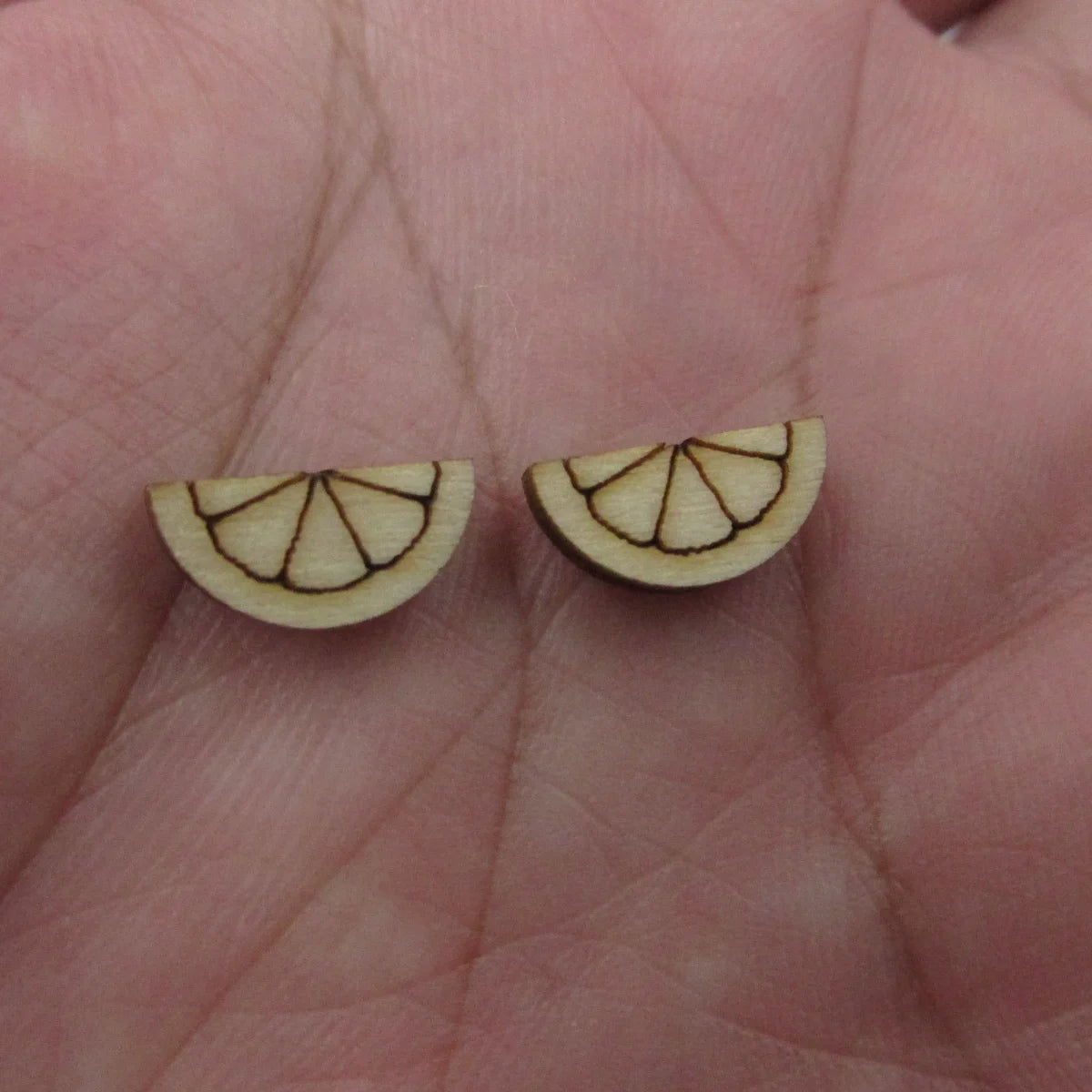 5 Pair Unfinished Blank Wooden Food Fruits Lemon Wedge Cabochon Banana Post Chili Pepper Carrot Wood Earrings Stud