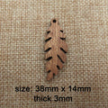 6pcs Unfinished Wood Leaf Charms Earring Wooden Feather Pendants For Jewelry Making DIY Handmade Craft