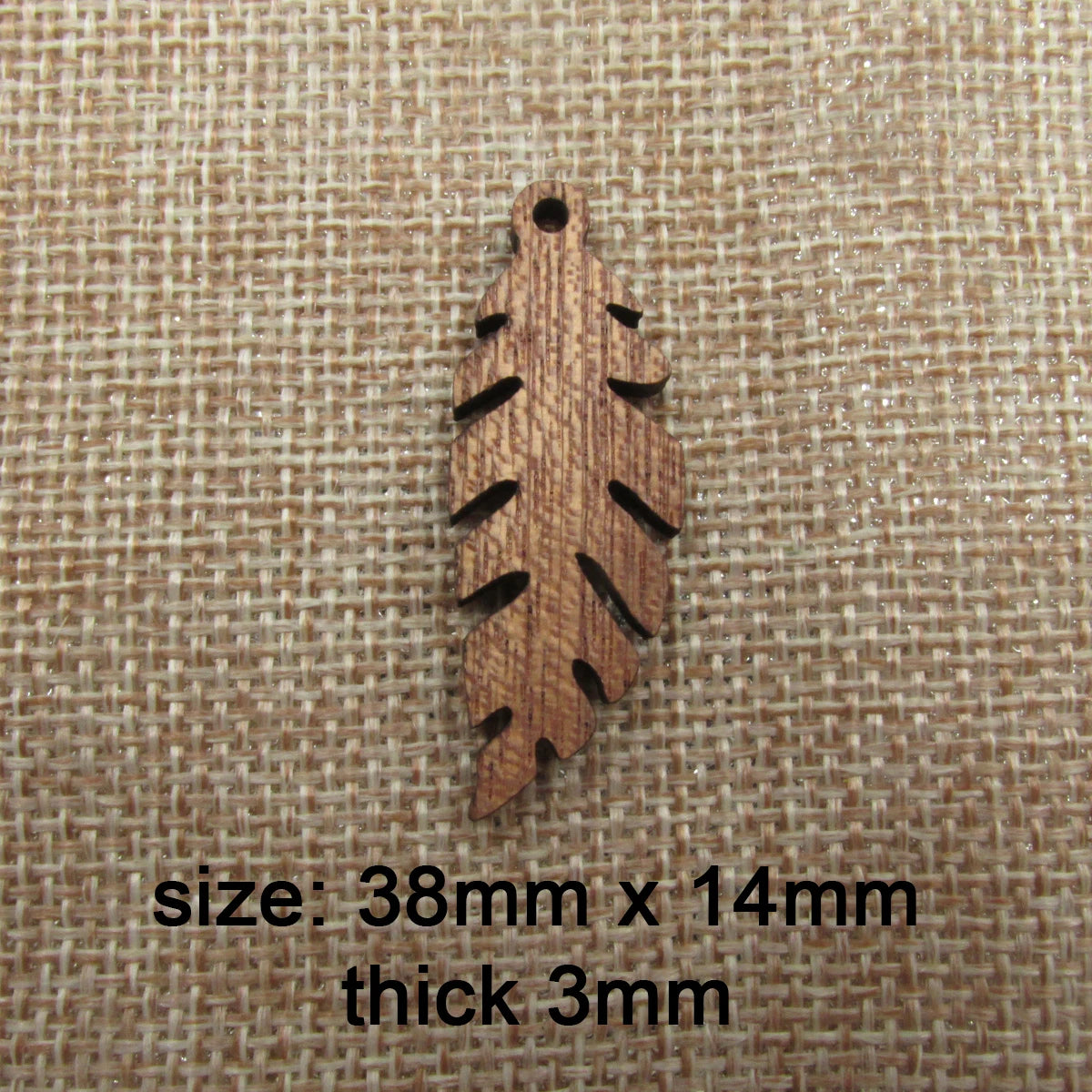 6pcs Unfinished Wood Leaf Charms Earring Wooden Feather Pendants For Jewelry Making DIY Handmade Craft
