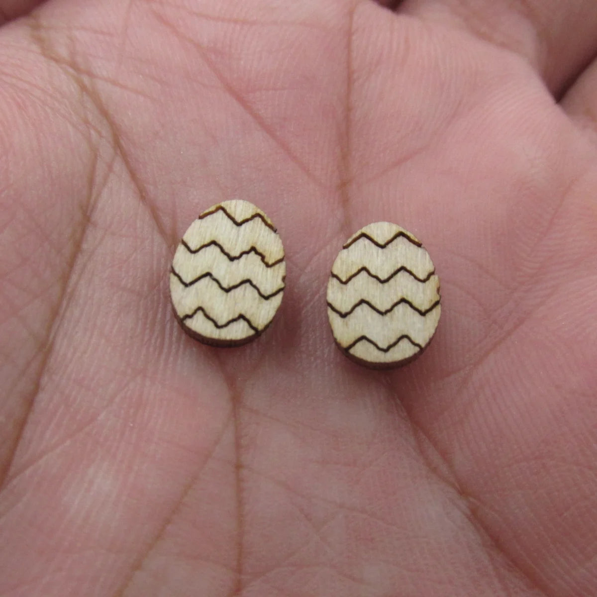 5 Pair Unfinished Blank Wooden Spring Cabochon Easter Carrot Cross Egg Post Wood Earrings Stud Handmade Jewelry Gift