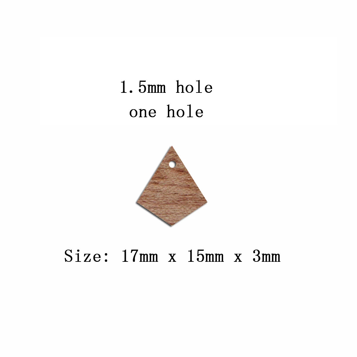 6pcs Unfinished Blank Wooden Geometric Diamond Stud Earring Connector Pendant for Women Female Jewelry Making DIY Crafting