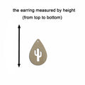 10pcs Multiple Size Unfinished Wooden Blanks Teardrop Shape With Cutout Cactus Dangle Earring For Jewelry Supplier