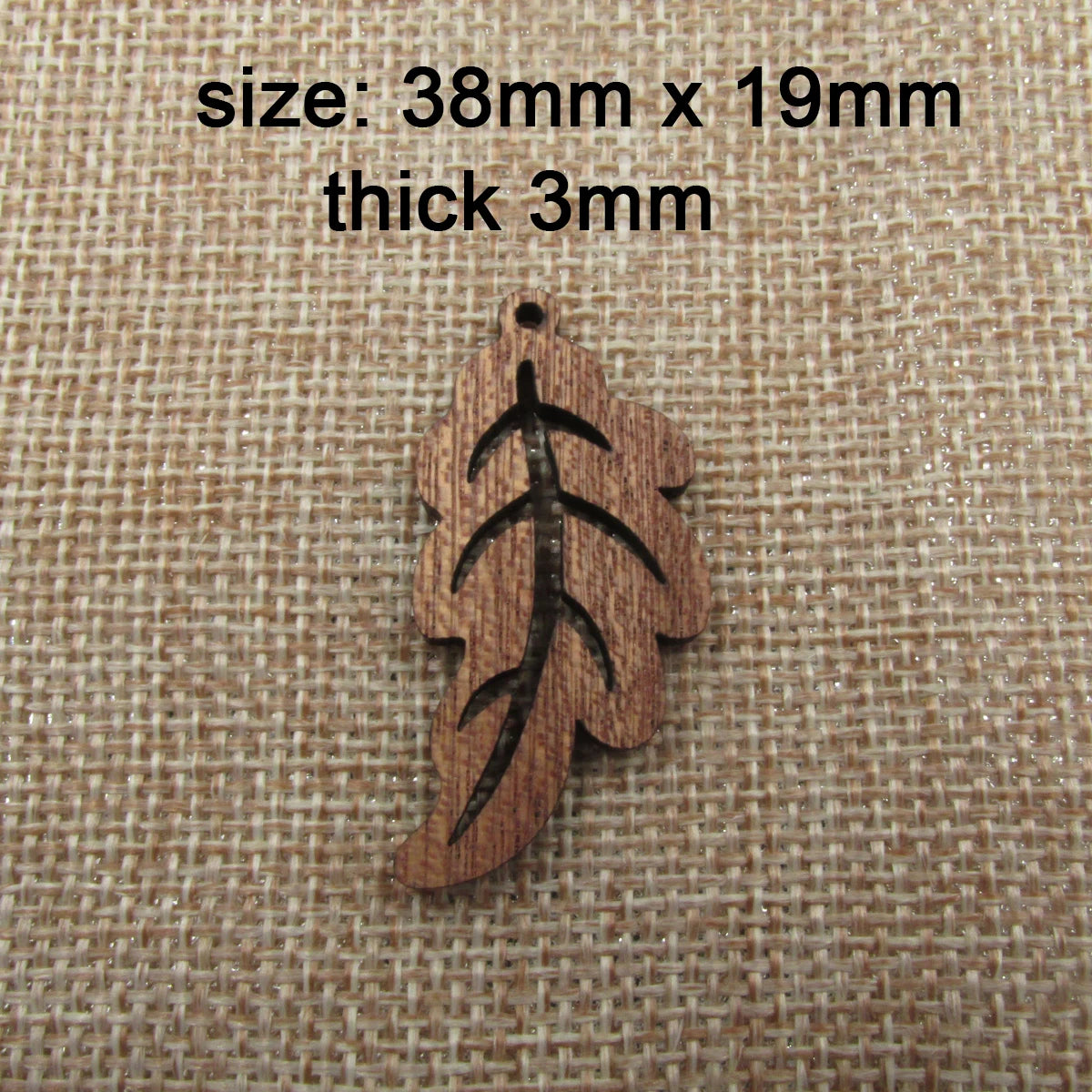 6pcs Unfinished Wood Leaf Charms Earring Wooden Feather Pendants For Jewelry Making DIY Handmade Craft