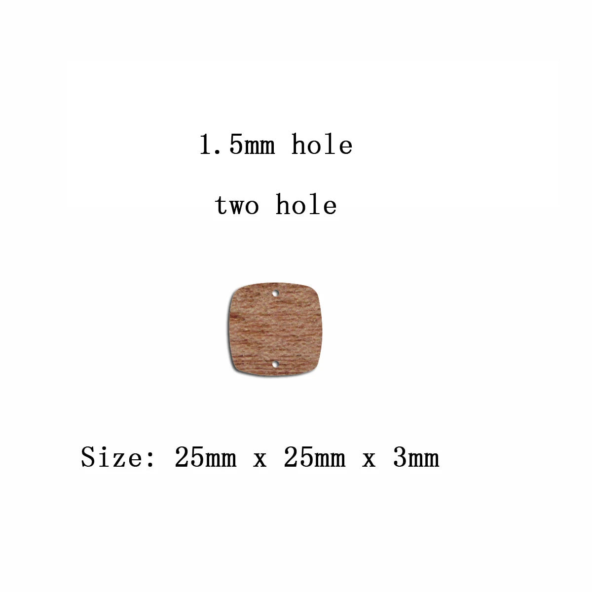 6pcs Unfinished Blank Wooden Geometric Square Earring Connector Pendant for Women Female Jewelry Making DIY Crafting