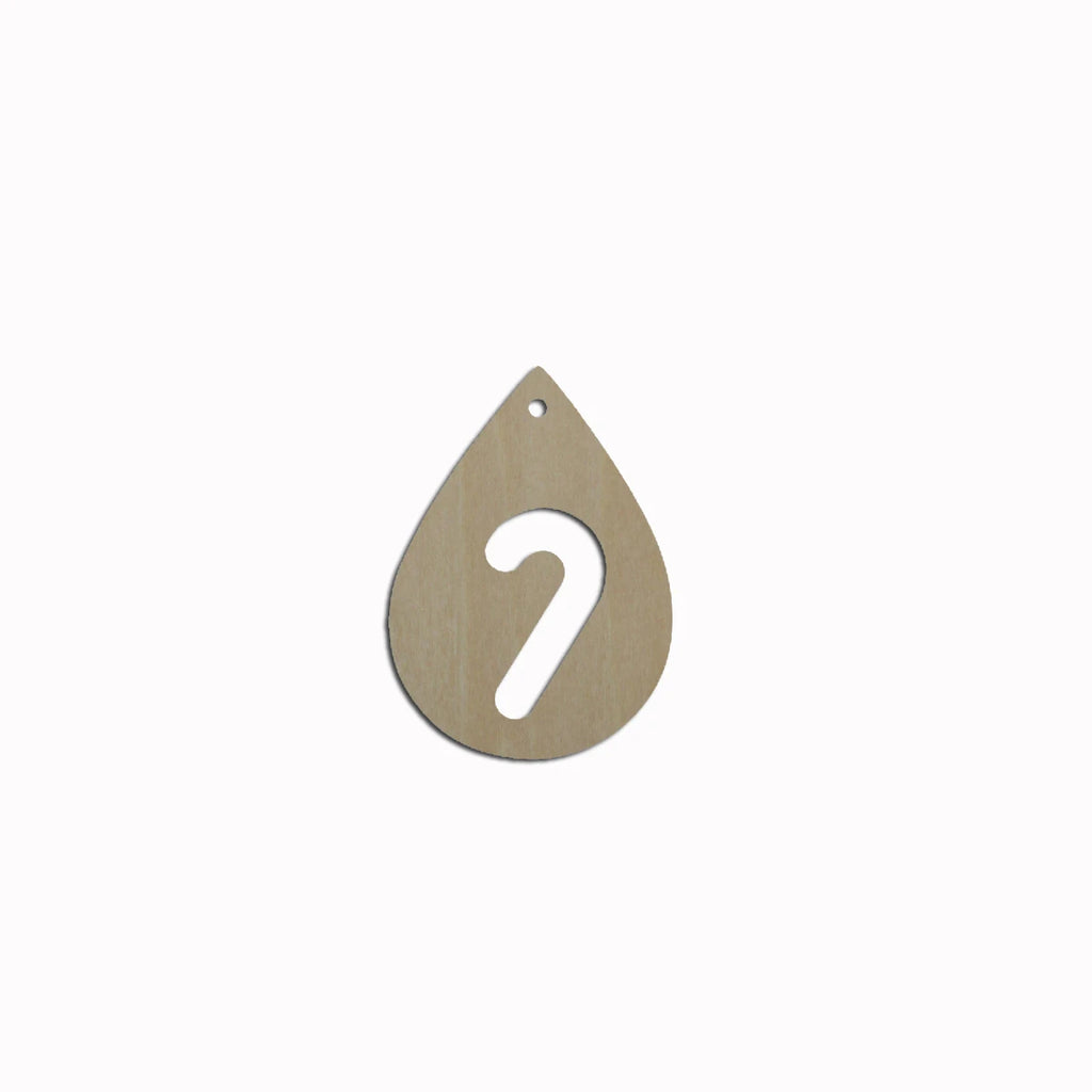 10pcs Bulk Unfinished Wooden Blank Christmas Candy Cane Cutout Shape For Hanging Dangle Earring Wood Jewelry Accessories