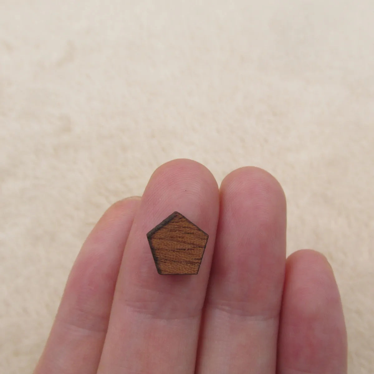 Geometric PENTAGON WOOD CUTOUT Laser Cut Mini Pentagon Shapes Could Be Hand Painted For  Earring Stud  -Jewerly Supplier