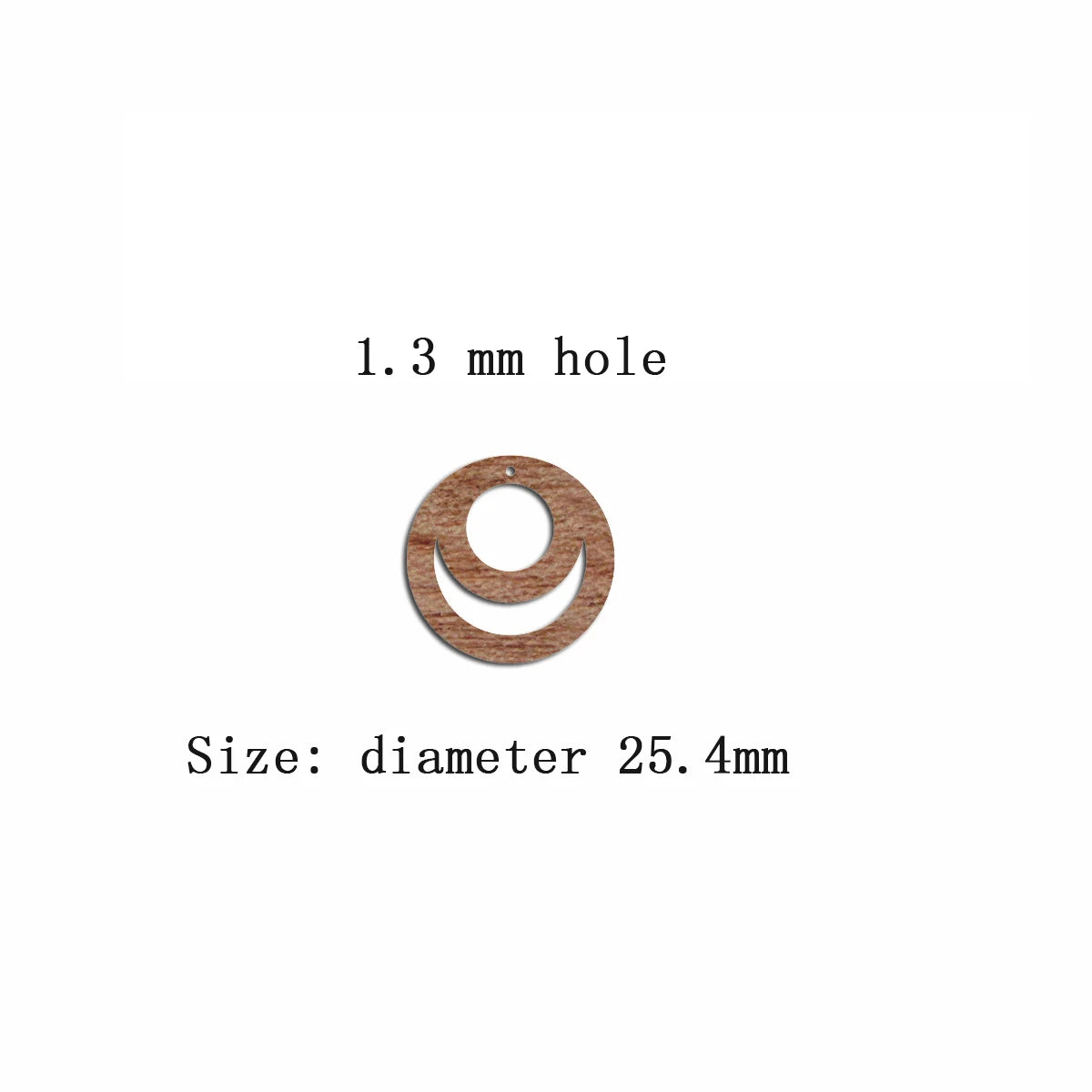6pcs Unfinished Blank Solid Wooden Circle Hoops Macrame Earring Charms Pendant for Jewelry Making