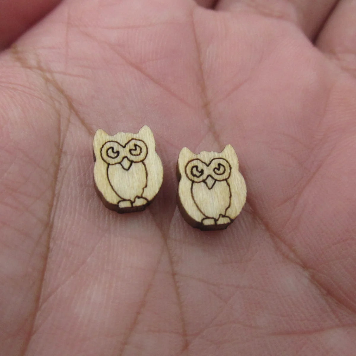5 Pair Unfinished Blank Wooden Halloween Coffin Raven Owl Cabochon Jack-O-Lantern Post Candy Corn Wood Earrings Stud