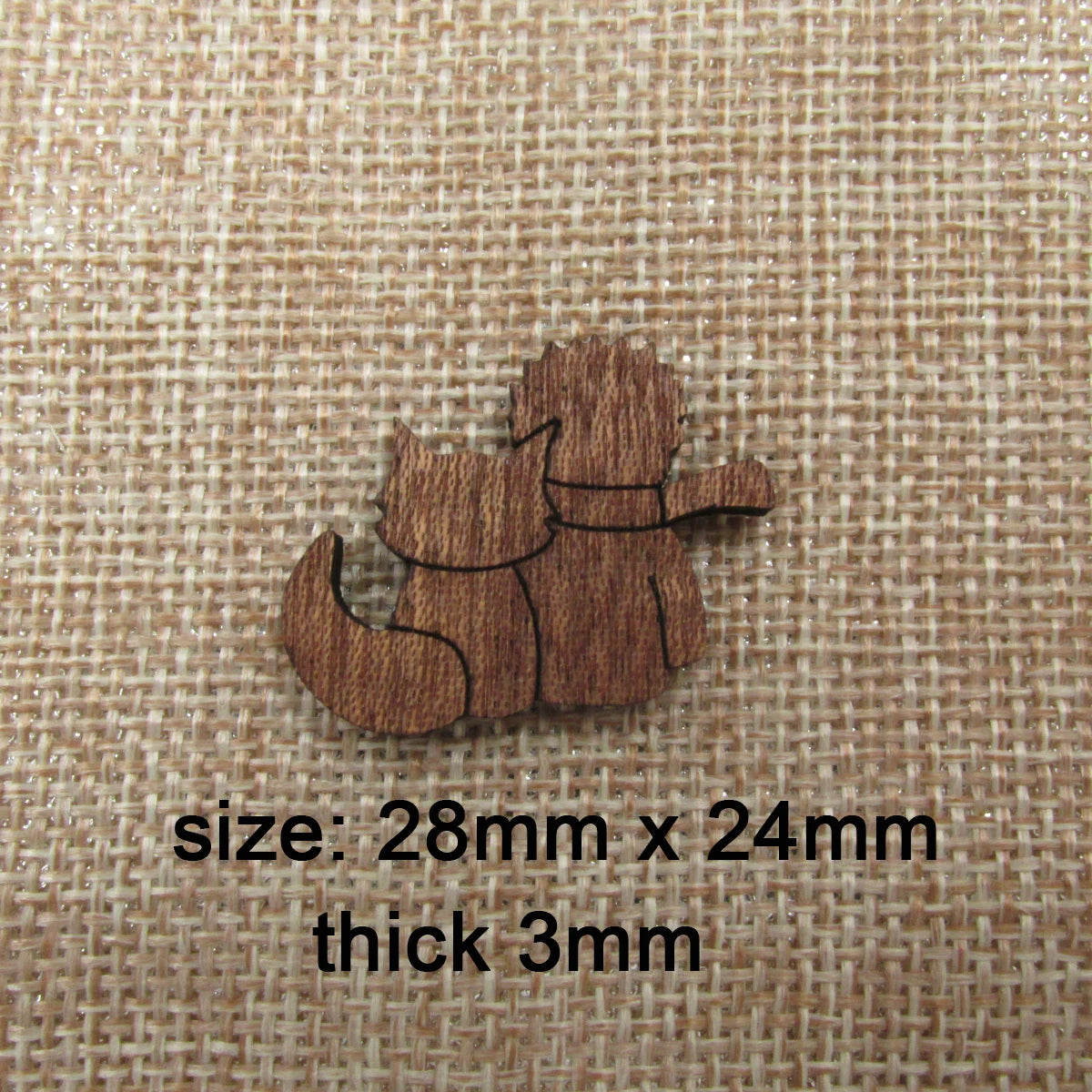 6pcs Unfinished Wooden Prince Fox Blank Charm For Jewelry Making Brooches Earring Pendant Bracelet Necklace Pin