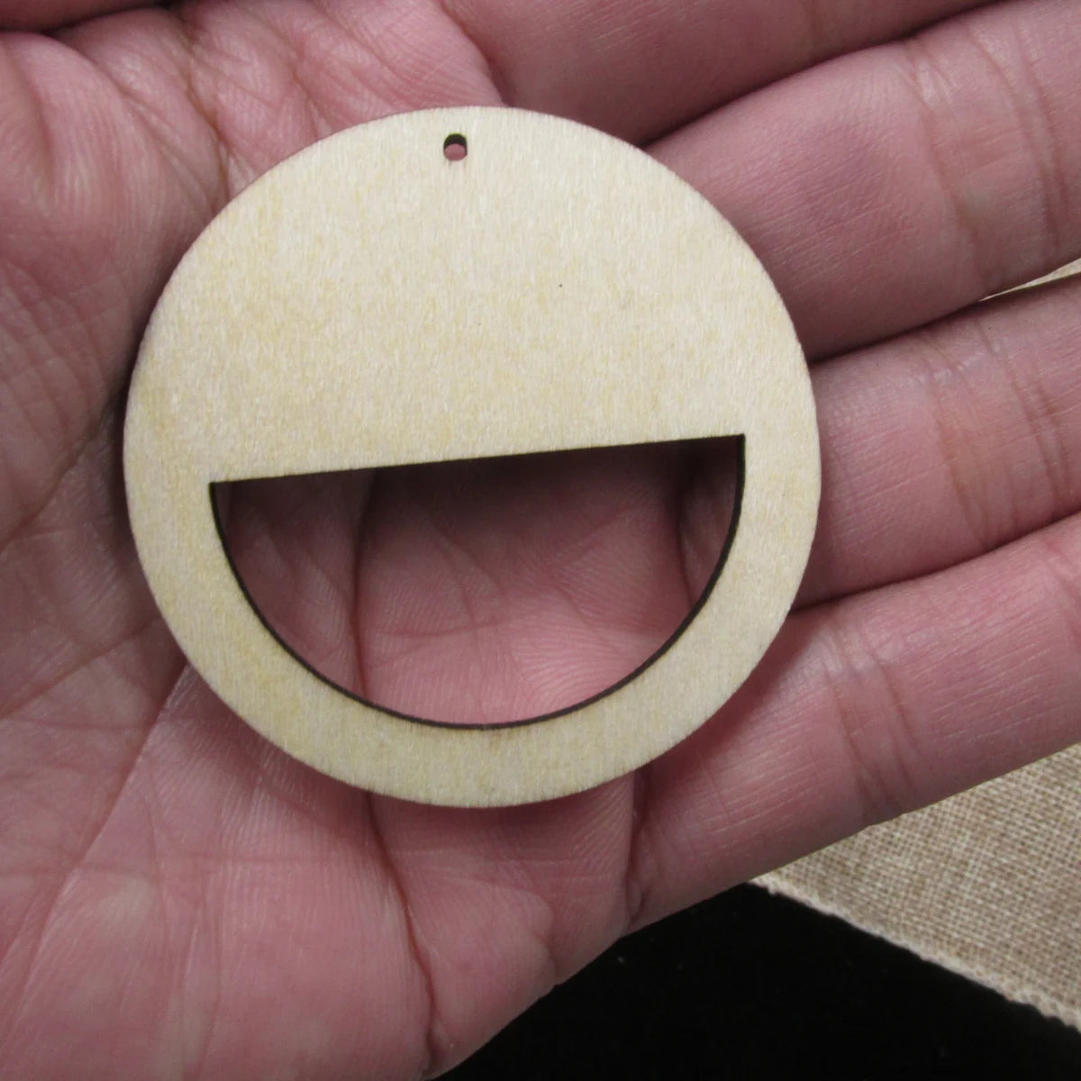 10pcs 1.75 inch Diameter Unfinished Wooden Blanks Geometric Circle Round Macrame DIY Earrings Findings Accessories Supplies