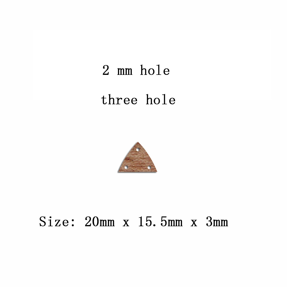 6pcs Unfinished Blank Wooden Geometric Triangle Three Holes Earring Connector Pendant for Jewelry Making DIY Crafting