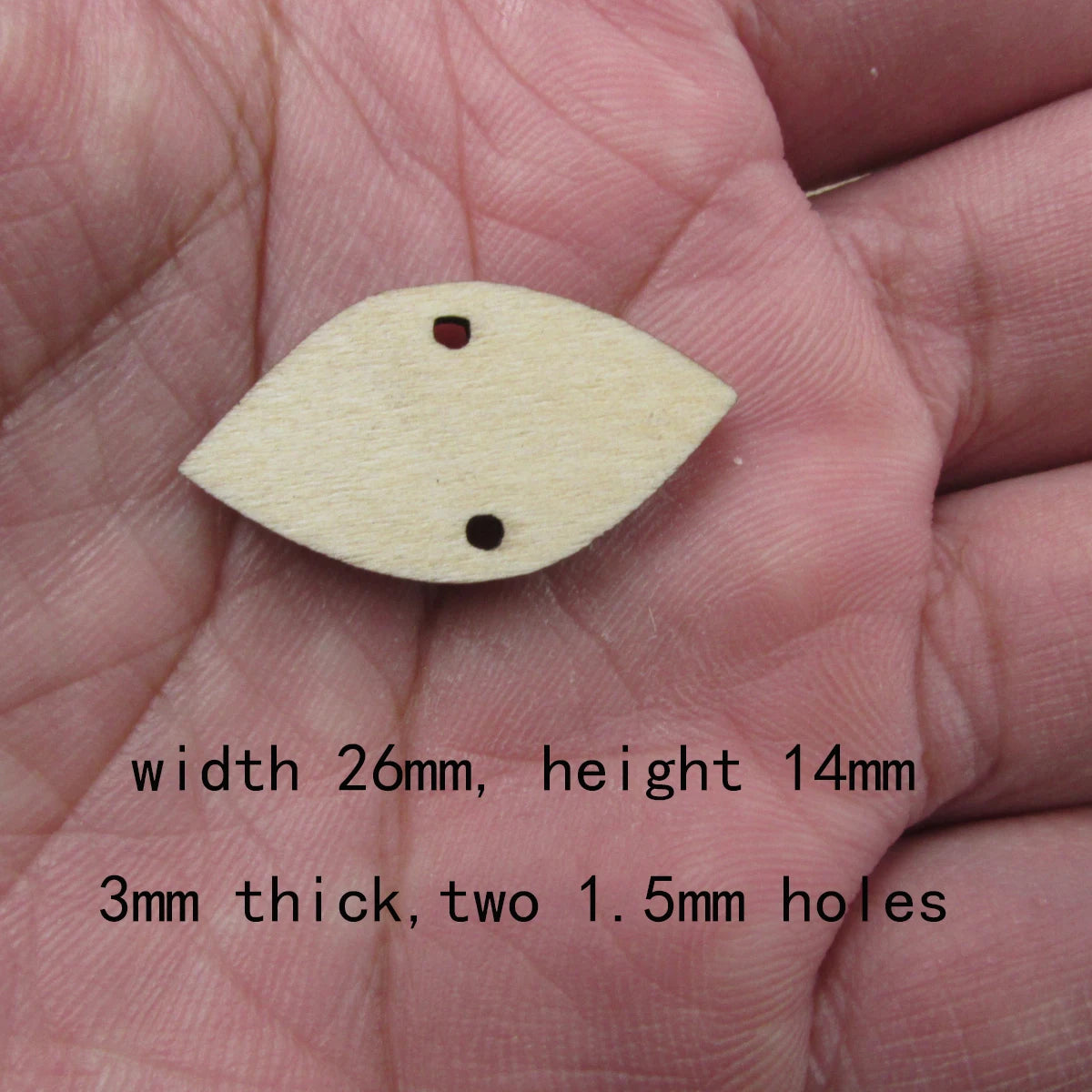 10 Pcs Unfinished Blank Wooden Geometric Diamond Rhombus Shape Cutout Plywood Connector Jewelry Finding Supplies For Earrings