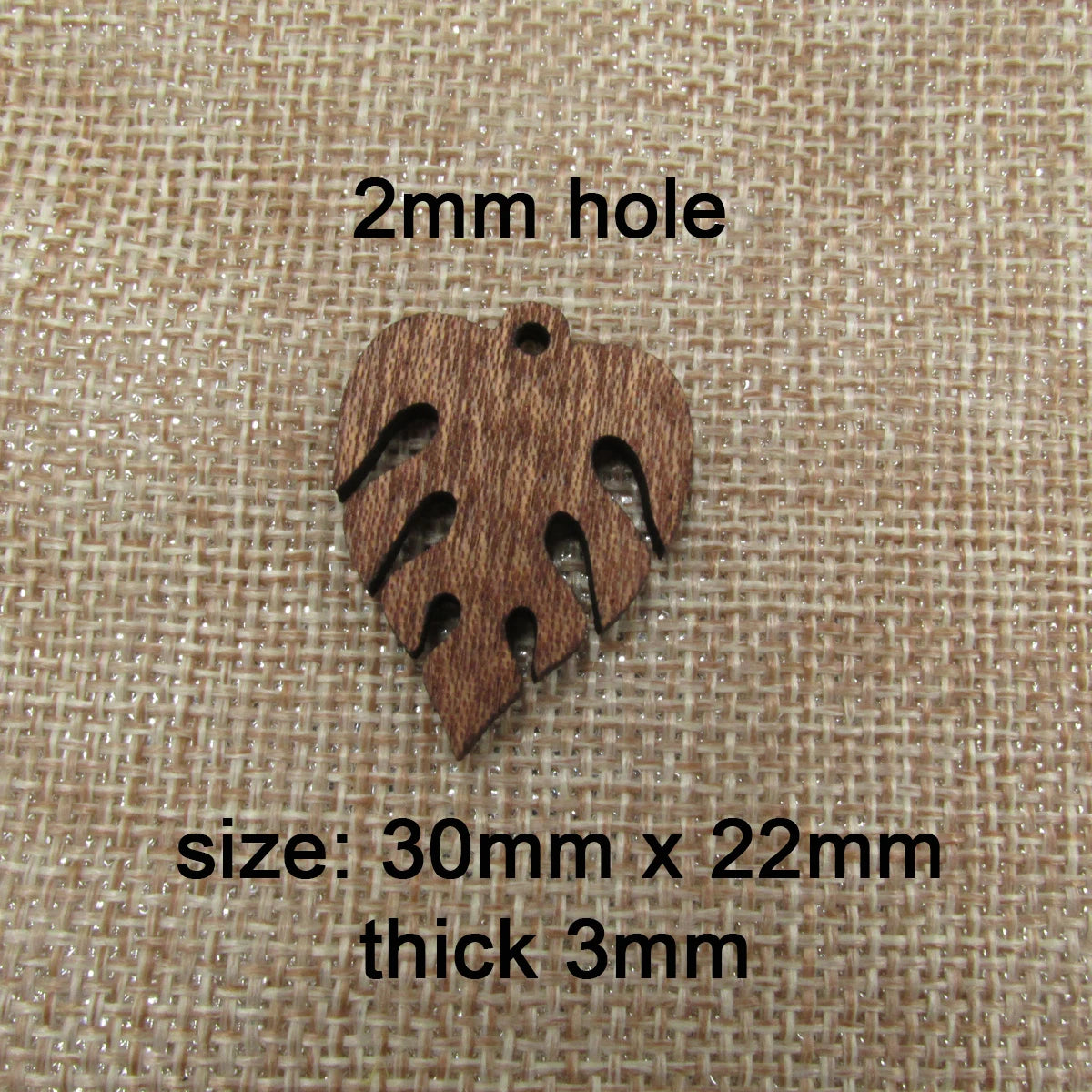 6pcs Unfinished Blank Wood Monstera Leaf Shape Wooden Charms Pendants Leaves Earrings Necklace For DIY Jewelry Making