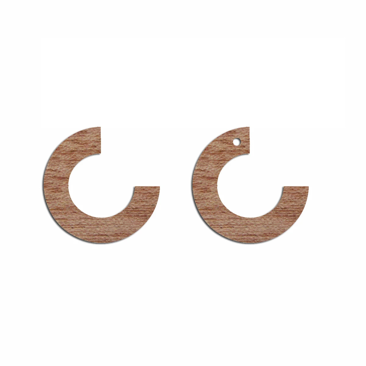 6pcs Unfinished Blank Wood Open Hoop Circle Charm Connector Pendant for Women Female Jewelry Making DIY Crafting