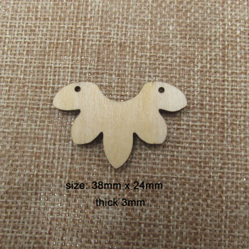 10 Pcs Unfinished Blank Wooden Flower Lotus Shape Cutout Plywood Connector Jewelry Finding Supplies