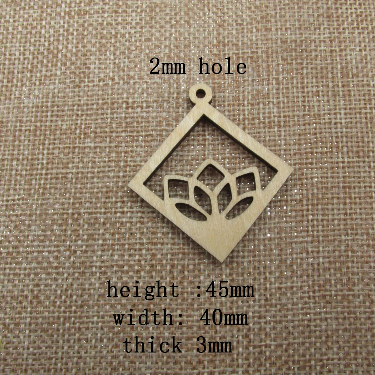 10pcs Unfinished Wood Blanks Flower Lotus Earring Diamond Square Teardrop Shape Wooden For DIY Earrings Findings Jewelry