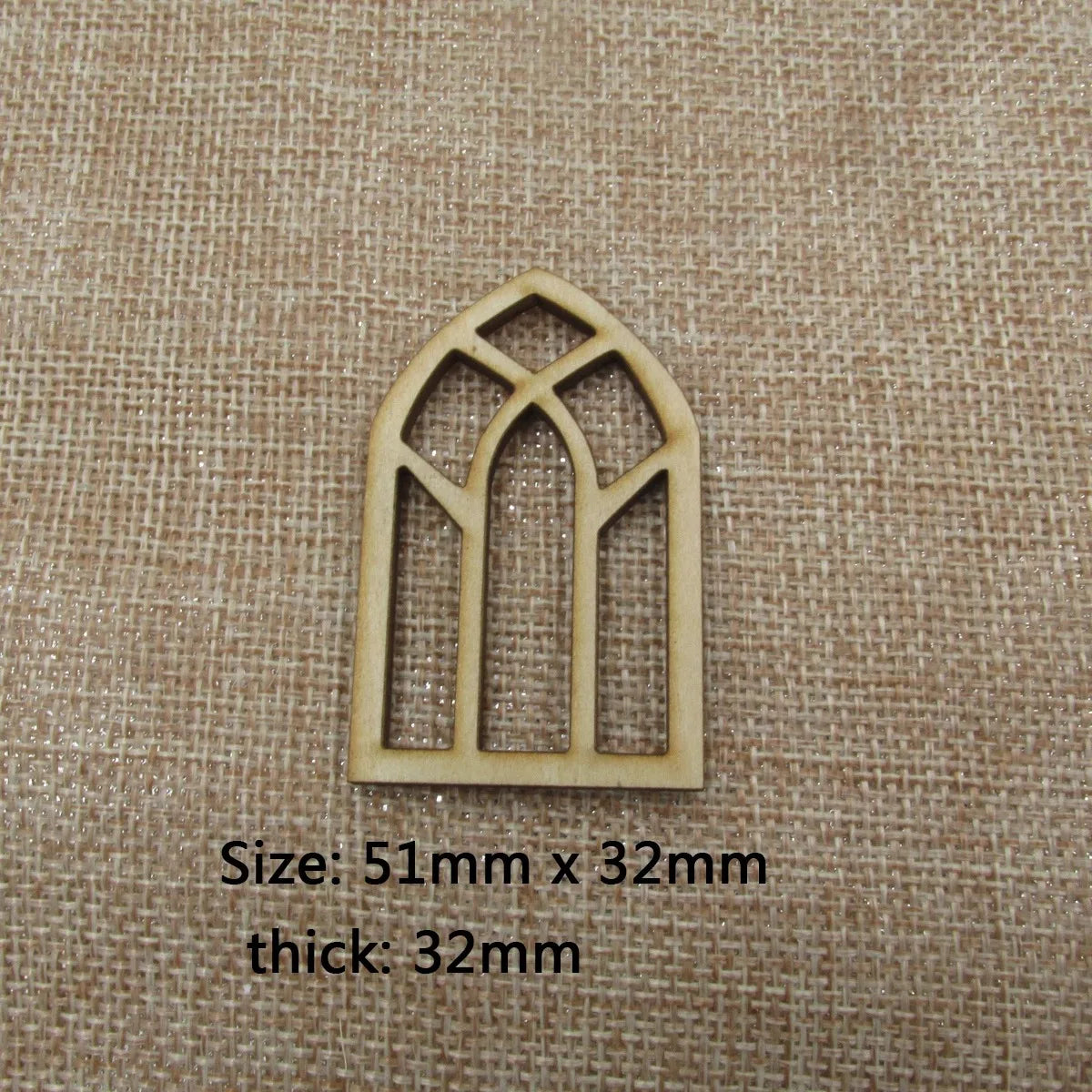 Unfinished Blank Dollhouse, Church Shape, Wooden Door, House Accessories, DIY Craft, 10Pcs