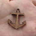 3 Pair Unfinished Ocean Wooden Beach Boat Anchor Shape Cutout For Brooches Pin Magnet Pendant Charms Diy Making