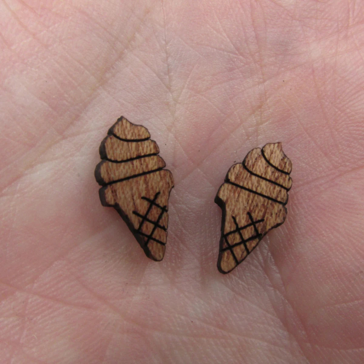 5 Pair Unfinished Blank Foods Wood Cabochon Ice Creams Wooden Shape Charms Pendant For DIY Jewerly Earrings Suppliers