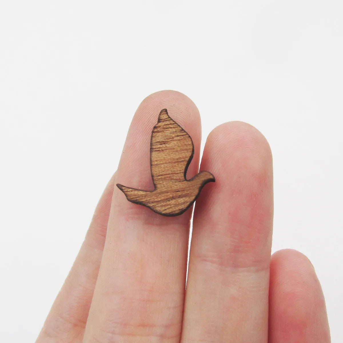 Laser Cut Jewelry Supplies Wooden Shape Birds Charms Cabochon For DIY wood earring stud